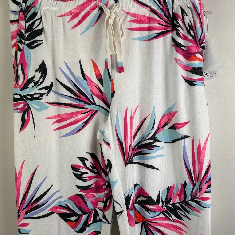 PJ Salvage Whimsy Palm PJ Set jersey with a tropical palm print